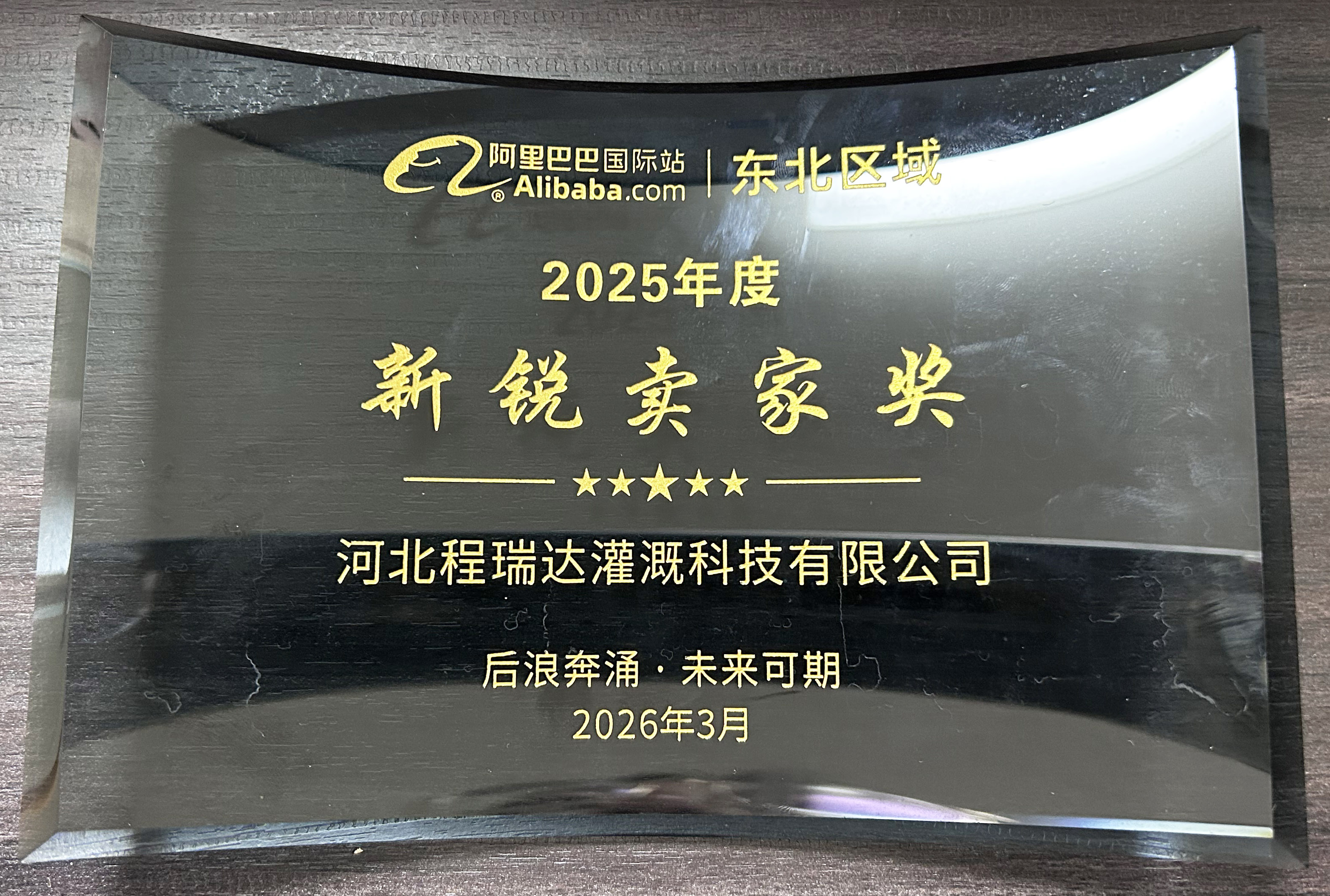 密云程瑞达灌溉 | 荣获阿里国际站新锐卖家奖